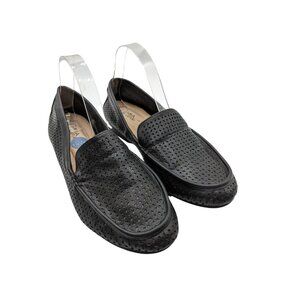 Mia Amore Black Slip On Loafer Flats Memory Foam Women's Size 10W